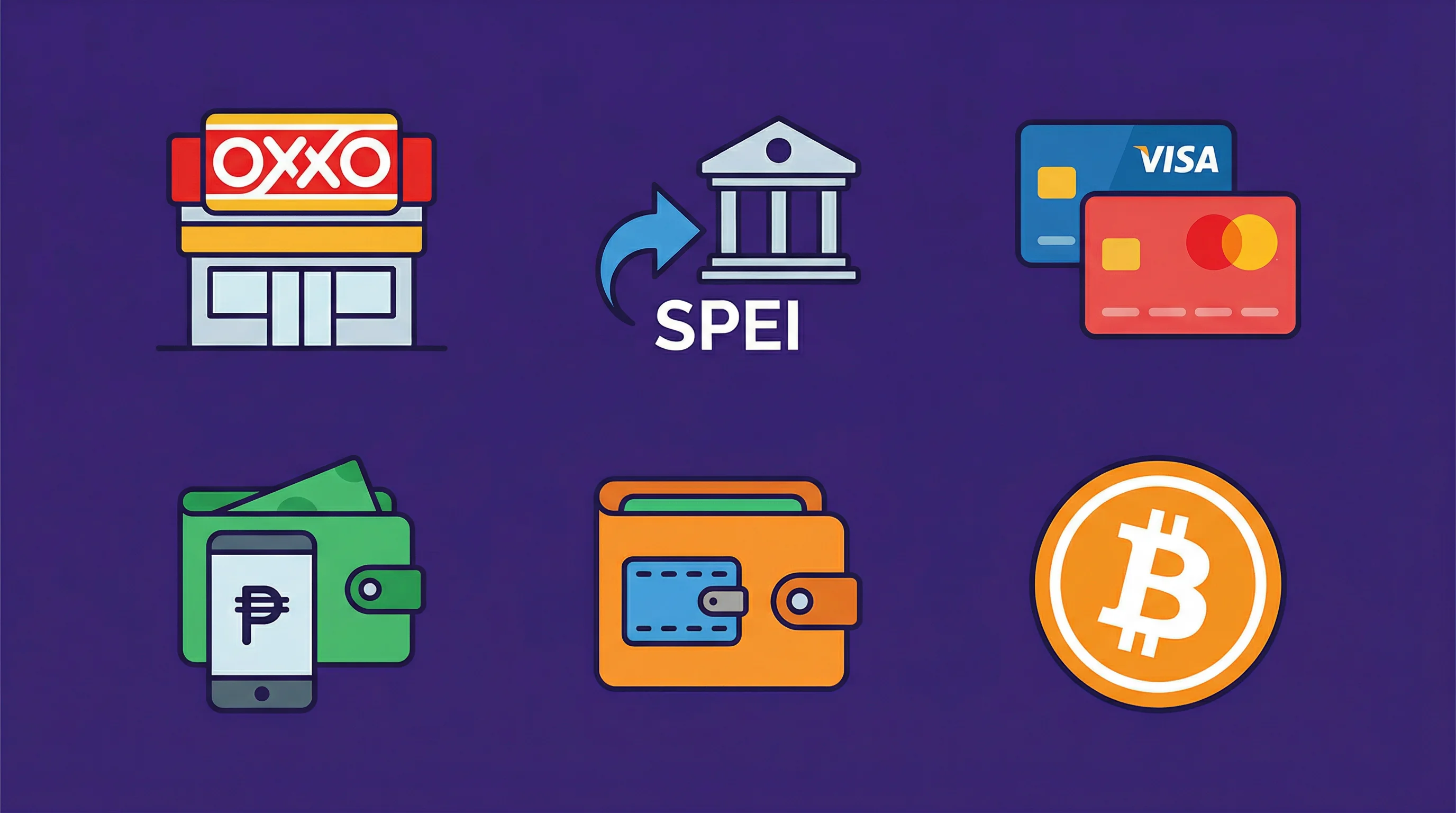 Métodos de pago mexicanos: OXXO, SPEI, tarjetas y criptomonedas
