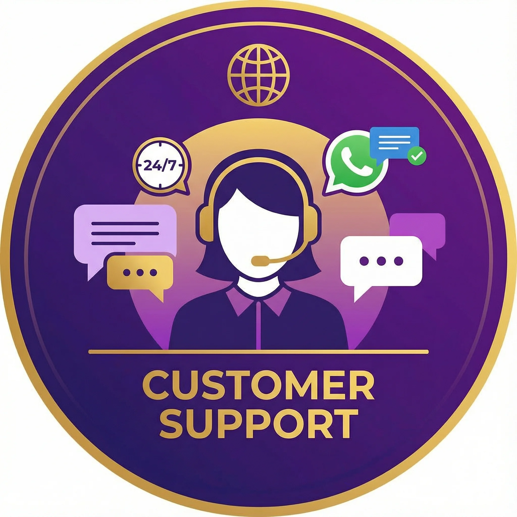 Icono de soporte al cliente 24/7